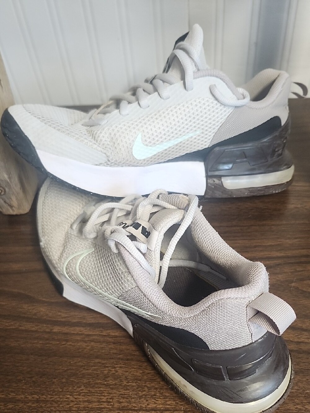 Nike Air Max Men's White & Light Gray Training Sneakers - Picture 4 of 5
